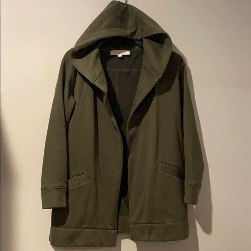 🖤 Like new Loft hooded cardigan sweater